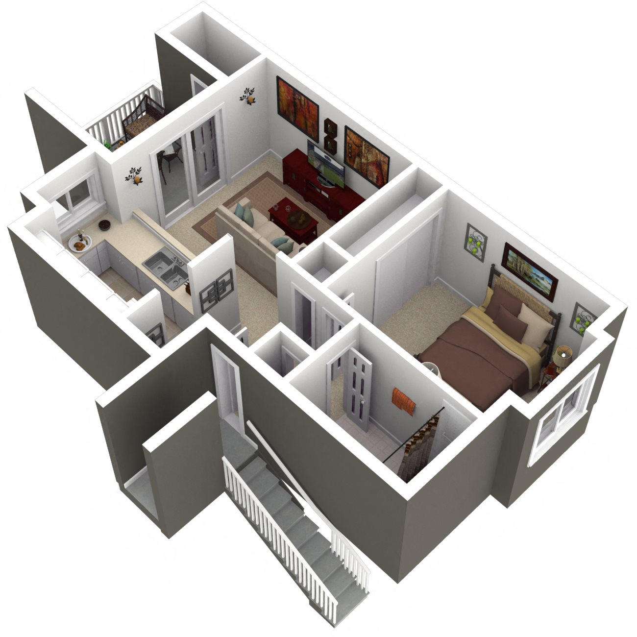 Ridgegate Apartments_Kent WA_Floor Plan_The Elm_One Bedroom One Bathroom Ridgegate Apartments_Kent WA_Floor Plan_The Elm_One Bedroom One Bathroom
